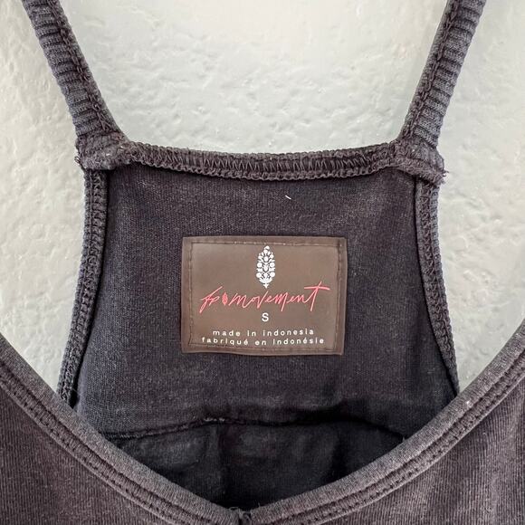 Free People Movement Hot Shot Onesie Washed Black Size Small - Picture 8 of 13